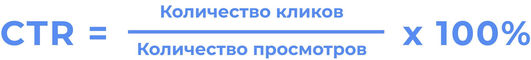Формула для расчёта CTR