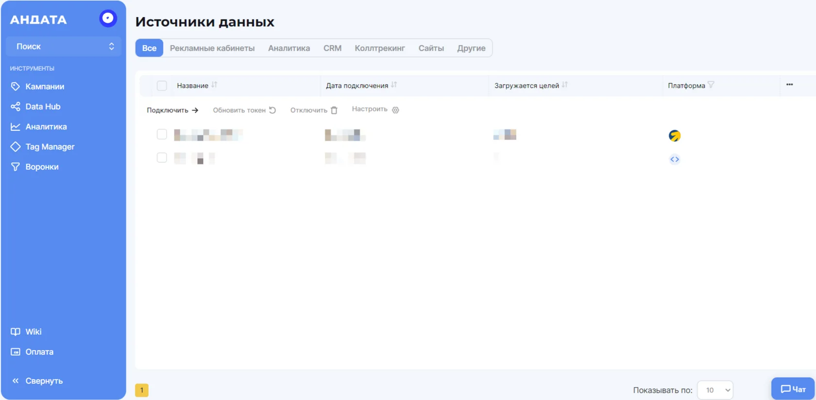 Благодаря простой интеграции с рекламными кабинетами, применять рекомендации максимально просто — в один клик по желтой кнопке